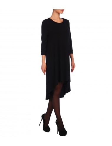 Платье женское расклешенное от проймы с фигурным низом П24523-06 черный от Comfi