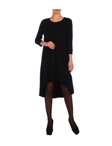 Платье женское расклешенное от проймы с фигурным низом П24523-06 черный от Comfi