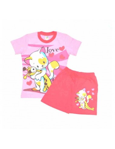 Детк-041 Комплект для девочки футболка+шорты "Kids"
