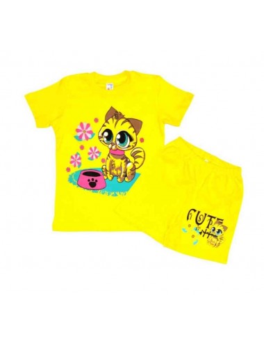 Детк-041 Комплект для девочки футболка+шорты "Kids"