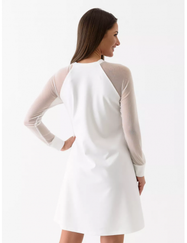 БРАК - Платье женское рукав сетка - Молочный